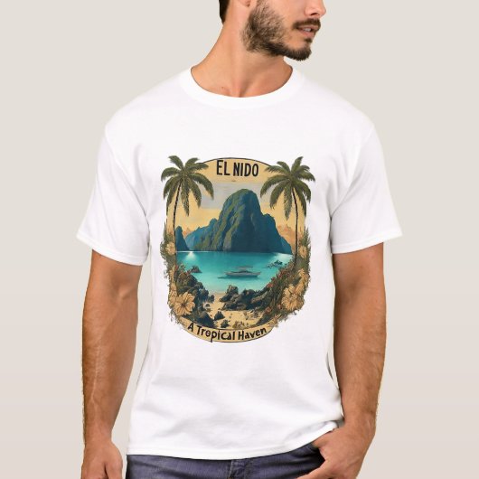 El Nido: een tropische haven T-shirt (Voorkant)
