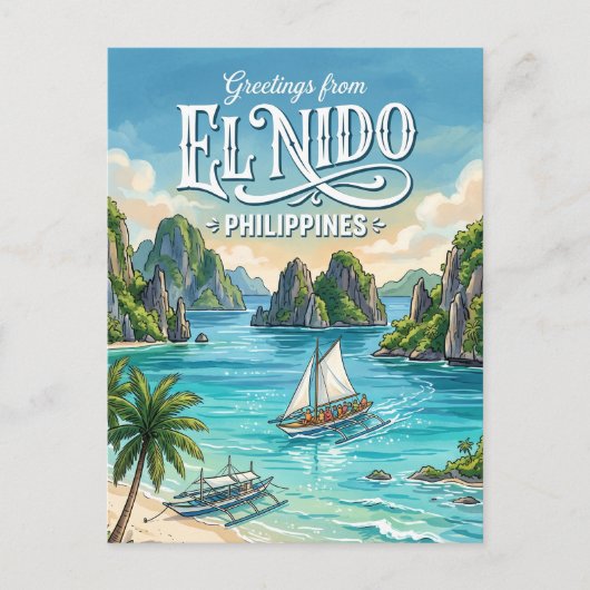 El Nido Filipijnen Briefkaart (Voorkant)