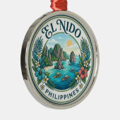 El Nido Filipijnen Metalen Ornament (Rechts)