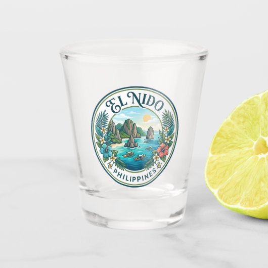 El Nido Filipijnen Shot Glas (Voorkant)