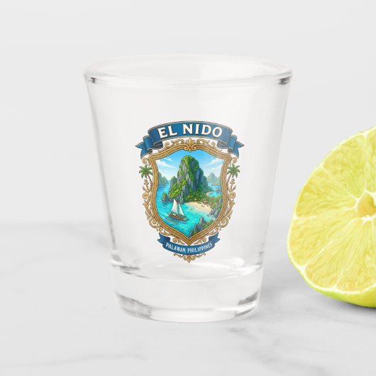 El Nido Filipijnen Shot Glas (Voorkant)