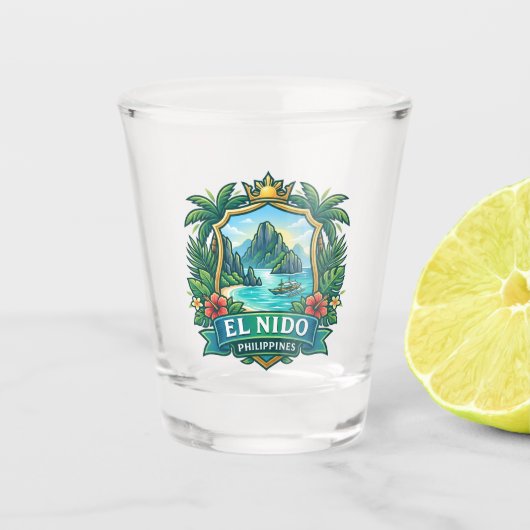 El Nido Filipijnen Shot Glas (Voorkant)