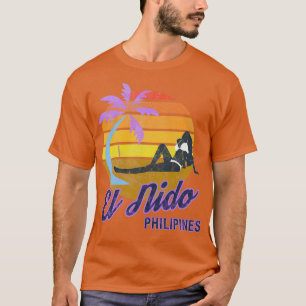 El Nido Filippijnen SE Asia Retro Surf T-shirt