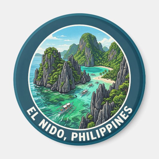 El Nido, Palawan Filipijnen Magneet (Voorkant)