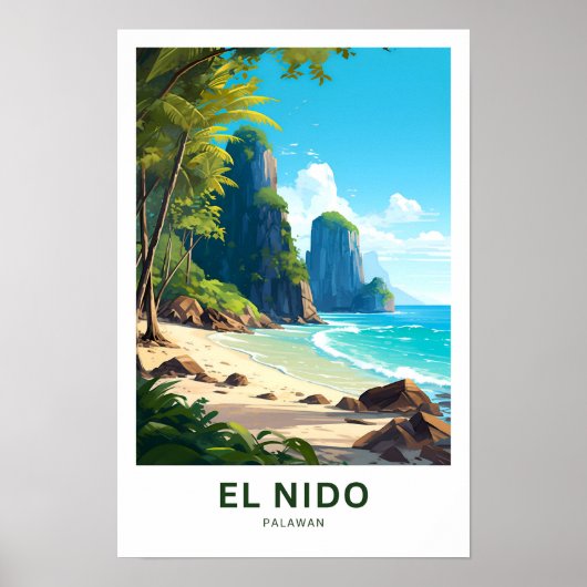 El Nido Palawan Reisprint Poster (Voorkant)