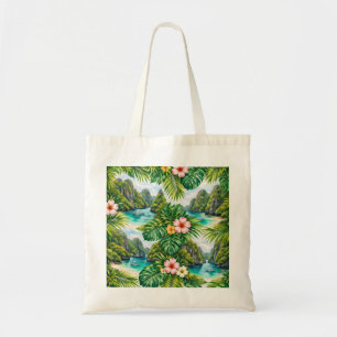El Nido Tropische Lagune Bloemstuk Tote Bag