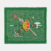 El novio de la muerte fleece deken (Voorkant (Horizontaal))