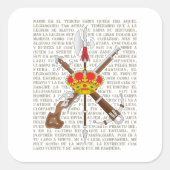 El novio de la muerte vierkante sticker (Voorkant)