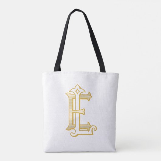 EL of LE  monogram initialen logo canvas tas (Achterkant)