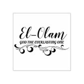 El-Olam Hebreeuwse Namen van God Typografie Rubberstempel (Afrduk)