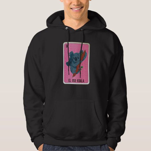 El Oso Koala Mexican Slang Lottery Bingo Cards   Hoodie (Voorkant)