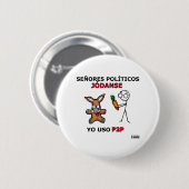 EL P2P y los políticos... Ronde Button 5,7 Cm (Voorkant /achterkant)