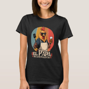 El Papa de lo pollitos grappig Spaans Dia del Padr T-shirt