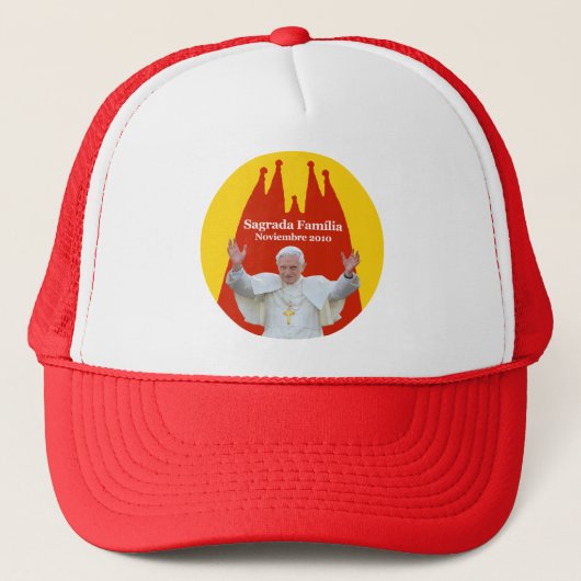 El Papa en Sagrada Família Trucker Pet (Voorkant)