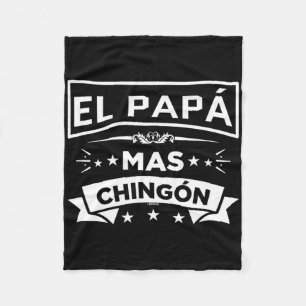 El Papa Mas Chingon Funny Mexicaanse vaders Fleece Deken