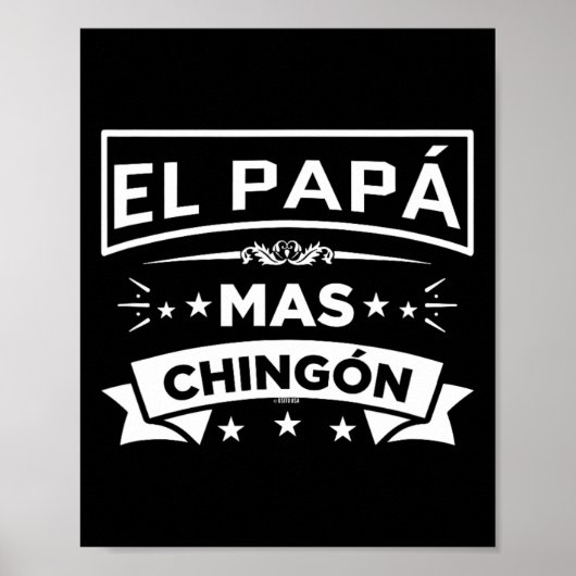 El Papa Mas Chingon Funny Mexicaanse vaders Poster (Voorkant)