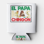 El Papa Mas Chingon Funny Spanish and Mexican Dad Blikjeskoeler (Voorkant)