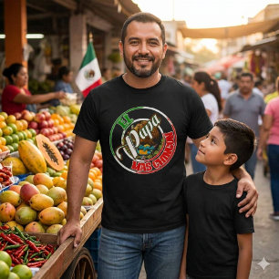 El Papa Mas Chingon Mexicaans Mexico Print Pride T-shirt
