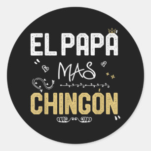 El Papa Mas Chingon Spaanse pa Cool Mexican Ronde Sticker