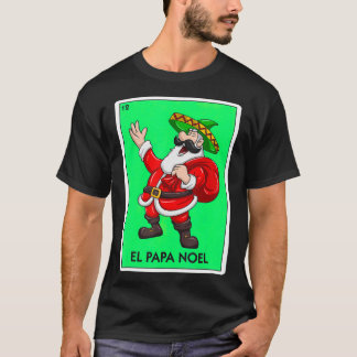 El Papa Noel Mexicaanse Kaart Santa Claus Sombrero T-shirt