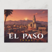 El Paso-ansichtkaart | Plaza Theatre Downtown-souv