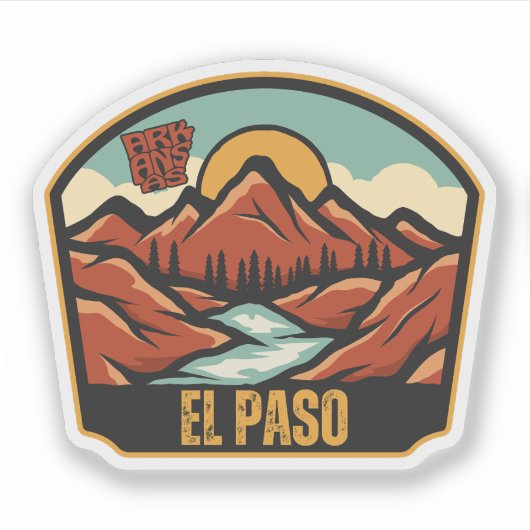 El Paso, Arkansas Sticker (Voorkant)
