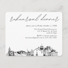 El Paso Bruiloft Elegante repetitie diner Informatiekaartje