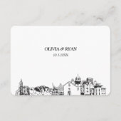 El Paso Bruiloft Traditionele RSVP Maaltijd Optie Informatiekaartje (Achterkant)