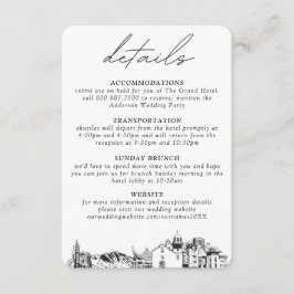 El Paso bruiloft verticale details Informatiekaartje