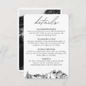 El Paso bruiloft verticale details Informatiekaartje (Voorkant / Achterkant)