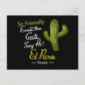El Paso Cactus Funny Retro Briefkaart (Voorkant)