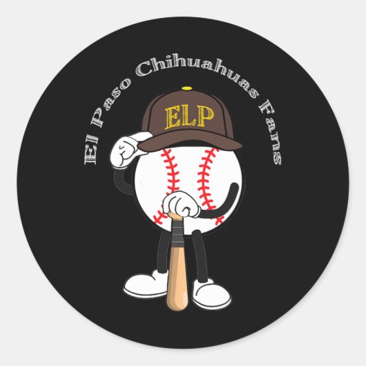 El Paso Chihuahuas_sd_milb_001 Ronde Sticker (Voorkant)