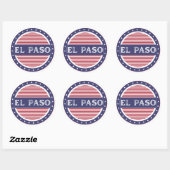 El Paso City Pride Embleem – Amerikaanse identitei Ronde Sticker (Vel)