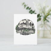 El Paso City Texas, Verenigde Staten Briefkaart (Staand voorkant)