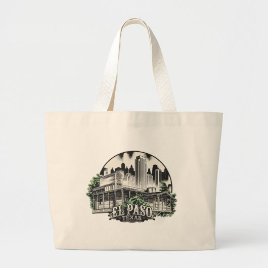 El Paso City Texas, Verenigde Staten Grote Tote Bag (Voorkant)