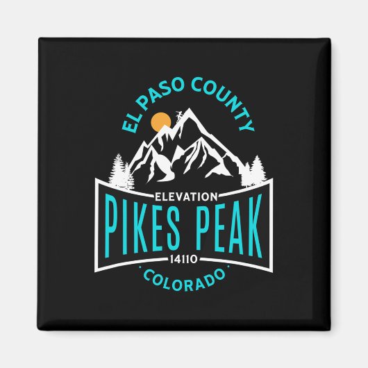 El Paso County Pikes Peak Colorado Klimmen Magneet (Voorkant)