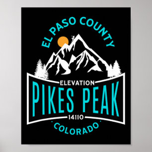El Paso County Pikes Peak Colorado Klimmen Poster