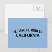 El Paso de Robles California Briefkaart (Voorkant / Achterkant)
