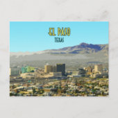 El Paso Downtown Mountain Texas  Briefkaart (Voorkant)