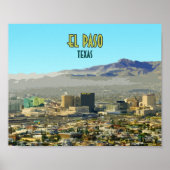 El Paso Downtown Mountain Texas  Poster (Voorkant)