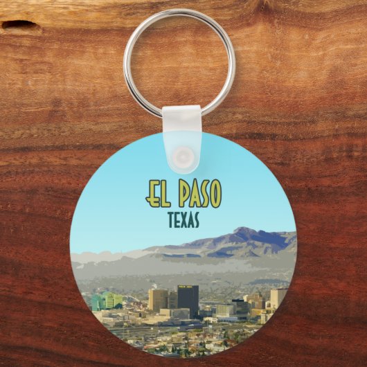 El Paso Downtown Mountain Texas  Sleutelhanger (Voorkant)