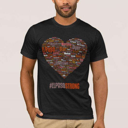 El Paso Heart 2019 - Woestijnthema Dark T-shirt (Voorkant)