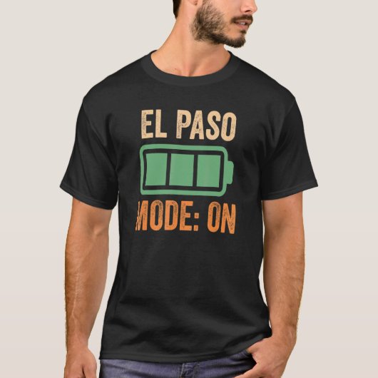 El Paso-modus op batterijontwerp T-shirt (Voorkant)