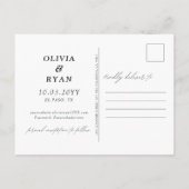 El Paso Save the Date Ansichtkaart Elegante Trouwd Briefkaart (Achterkant)