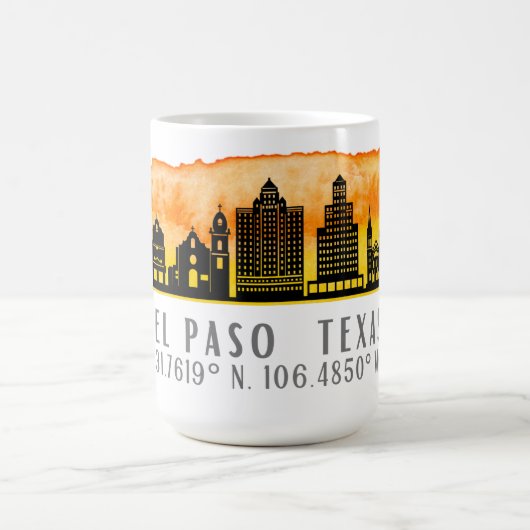 El Paso Skyline Latitude en Lengtegraad Koffiemok (Center)