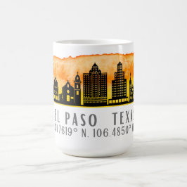 El Paso Skyline Latitude en Lengtegraad Koffiemok