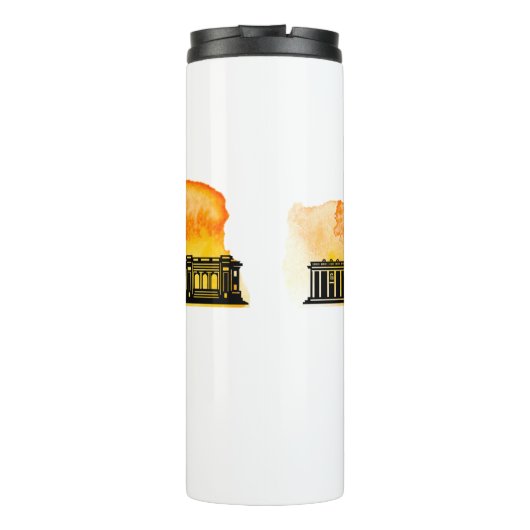 El Paso Skyline Latitude en Lengtegraad Thermosbeker (Achterkant)