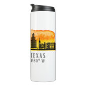 El Paso Skyline Latitude en Lengtegraad Thermosbeker (Geroteerd rechts)