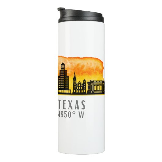 El Paso Skyline Latitude en Lengtegraad Thermosbeker (Geroteerd rechts)