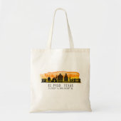 El Paso Skyline Latitude en Longitude Canvas tas (Voorkant)